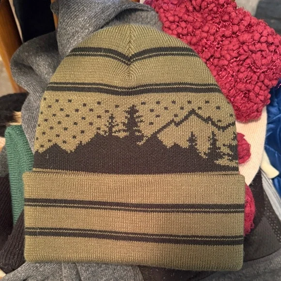 Carhartt Forest Green Beanie with Nature Design - Picture 2 of 2